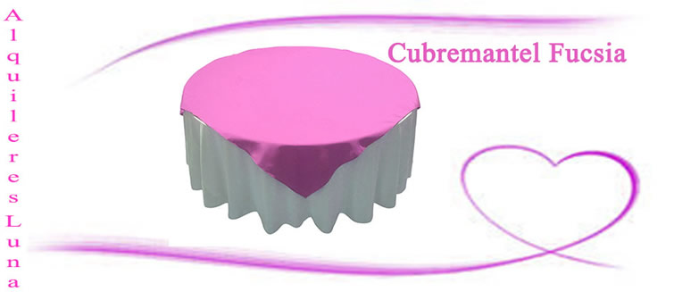 Cubre+mantel+rosa+fushia